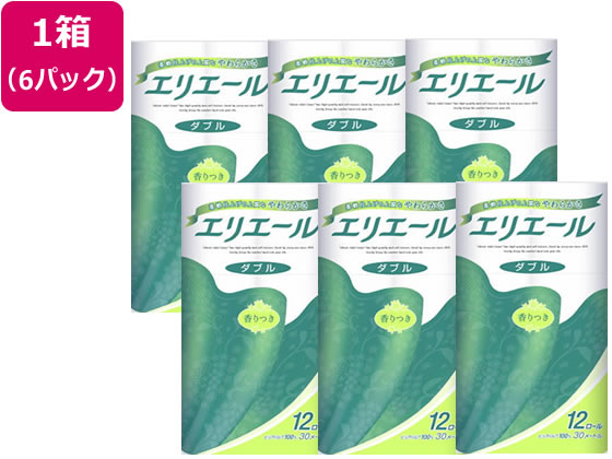 大王製紙 エリエール トイレットティシュー 30mダブル 12ロール×6袋 大王製紙 エリエール トイレットティシュー 30mダブル 12ロール×6袋