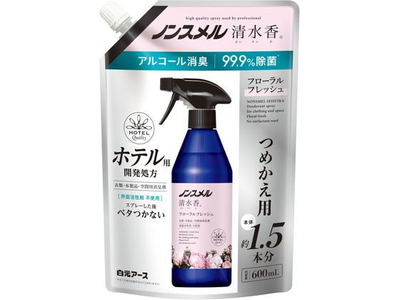 白元アース ノンスメル 清水香 フローラルフレッシュ 詰替 600mL