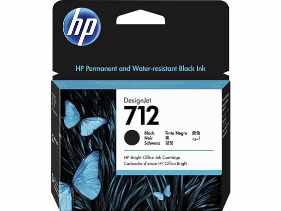 HP インクカートリッジ ブラック 80ml HP712B 3ED29A