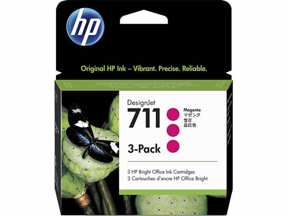 HP インクカートリッジ マゼンタ 29ml×3 HP712 3ED78A