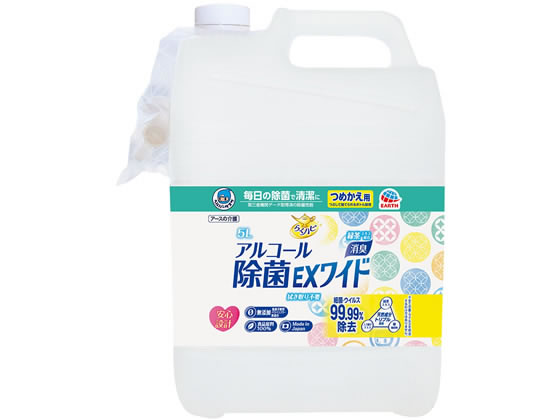 アース製薬 ヘルパータスケ らくハピ アルコール除菌 替 5L アース製薬 ヘルパータスケ らくハピ アルコール除菌 替 5L
