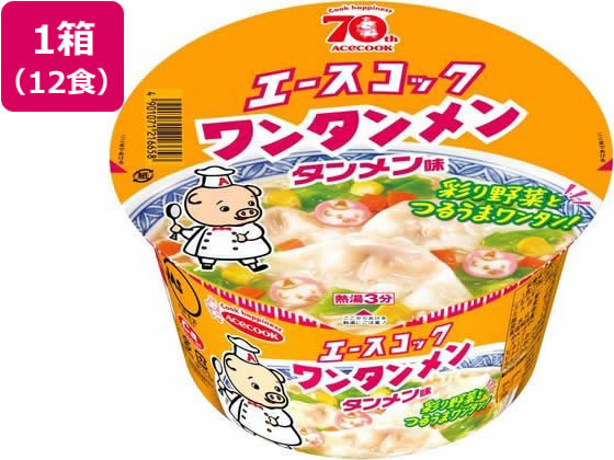 エースコック ワンタンメンどんぶり タンメン味 79g×12食