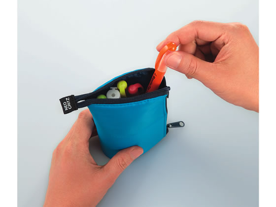 コクヨ ペンケース(ネオクリッツ) ネイビー(ドット柄)×ネイビー F-VBF180-6 1セット(5個)〔代引不可〕 ペンケース〈ネオクリッツ〉ネイビー（ドット柄）×ネイビー | コクヨ