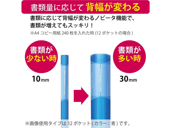 コクヨ クリヤーホルダーブック〈ノビータ〉A4 12ポケット ライトグリーン