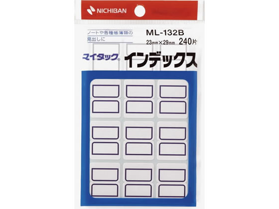 ニチバン マイタックインデックス青枠 23*29mm12片*20シート ML-132B