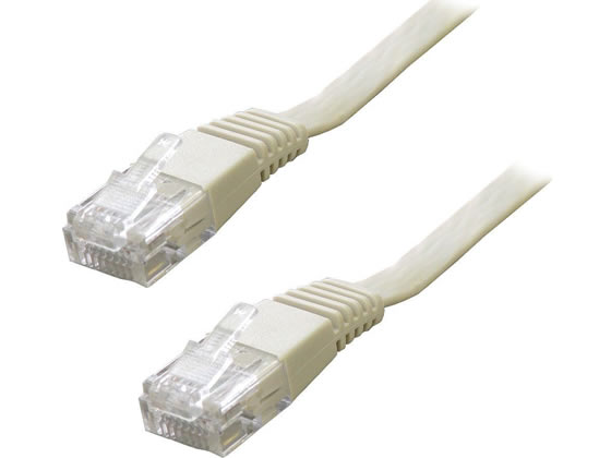 アクロス カテゴリー6 LANケーブル フラットタイプ 3m グレー ALT03GFS