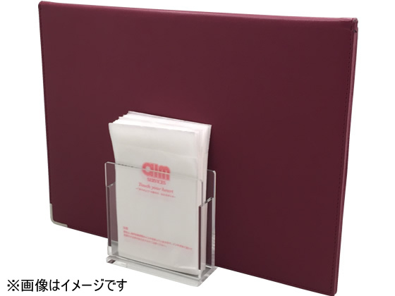 スマイル アクリル製ナプキンスタンド付メニュースタンド 743763 スマイル アクリル製ナプキンスタンド付メニュースタンド 743763