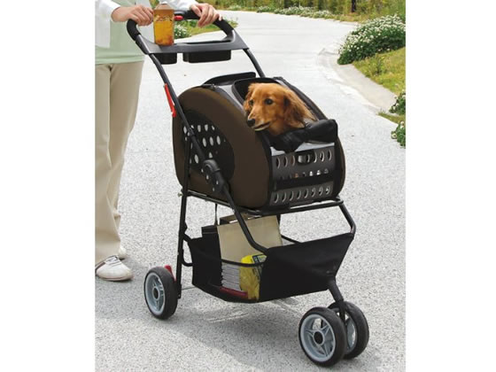 4WAYペットカート アイリスオーヤマ　ブラウン アイリスオーヤマ 4WAYペットカート ブラウン FPC-920が14,110円 通販