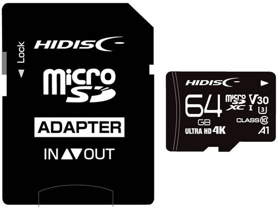 HIDISC microSDXCカード 64GB Class3 HDMCSDX64GCL10V