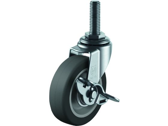 ユーエイ ねじ込み式 自在 キャスター エラストマー 車輪径75mm ストッパー付き Lタイプ LT-S型 ネジ寸法W3 8×14山数16 LT-75ELS-W3 8-14 ユーエイ ねじ込み式 自在 キャスター エラストマー 車輪径75mm ストッパー付き Lタイプ LT-S型 ネジ寸法W3 8×14山数16 LT-75ELS-W3 8-14