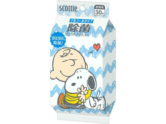 クレシア ウェットティシュー 除菌アルコール スヌーピー 30枚 76618 クレシア ウェットティシュー 除菌アルコール スヌーピー 30枚 76618