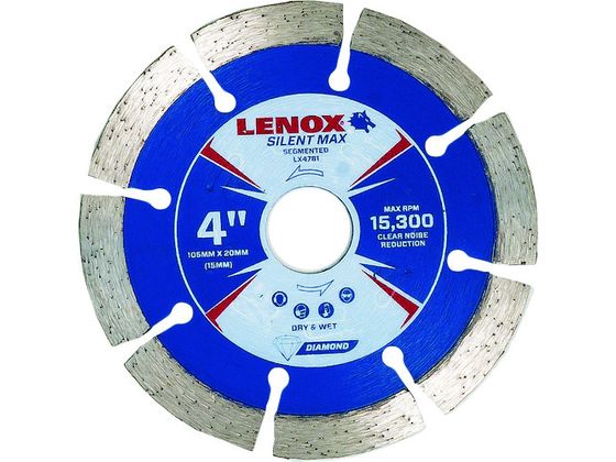 LENOX サイレントマックス セグメント105 静音ダイヤモンドホイール LX4781 LENOX サイレントマックス セグメント105 静音ダイヤモンドホイール LX4781