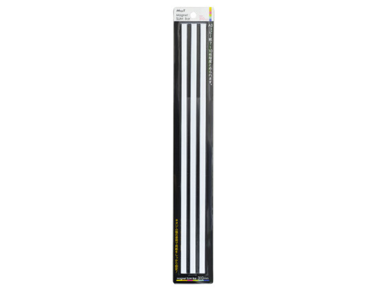 ●色：白●サイズ：幅６×長さ３１０×厚さ７ｍｍ●用紙保持枚数：Ａ４／約９〜１２枚、Ａ３／約７〜１０枚●材質：本体／ＰＳ、磁石／ネオジム磁石●注文単位：１パック（３本）