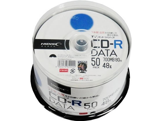 HIDISC TYシリーズCD-Rデータ用 700MB 48倍速 50枚