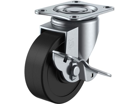 ユーエイ プレート式 自在 キャスター 導電ゴム 車輪径75mm ストッパー付き Sタイプ SG-S型 取付寸法55×42 SG-75RHES ユーエイ プレート式 自在 キャスター 導電ゴム 車輪径75mm ストッパー付き Sタイプ SG-S型 取付寸法55×42 SG-75RHES
