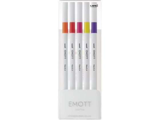 三菱鉛筆 EMOTT(エモット) 5色セット パッションカラー PEMSY5C. NO2