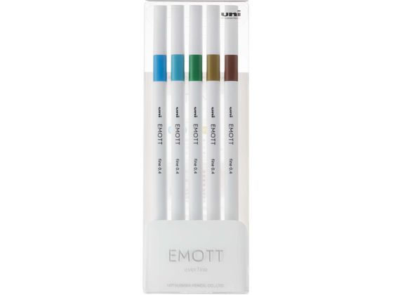 三菱鉛筆 EMOTT(エモット) 5色セット アイランドカラー PEMSY5C. NO4