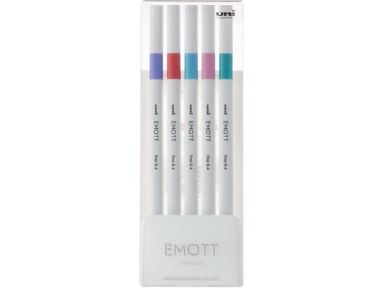 三菱鉛筆 EMOTT(エモット) 5色セット キャンディポップ PEMSY5CNO5