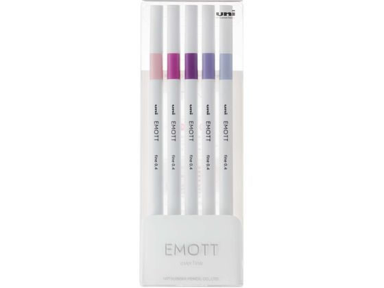 三菱鉛筆 EMOTT(エモット) 5色セット ネイチャーカラー PEMSY5C. NO7