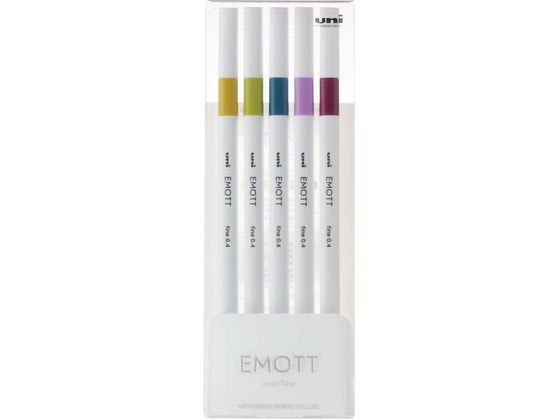 三菱鉛筆 EMOTT(エモット) 5色セット レトロカラー PEMSY5C. NO8 三菱鉛筆 EMOTT(エモット) 5色セット レトロカラー PEMSY5C. NO8