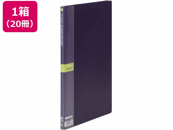 テージー マイホルダー A4 10ポケット ネイビー 20冊 M-1441-30