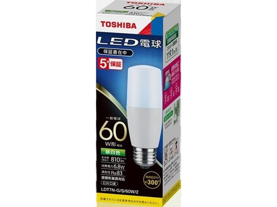 東芝 LED電球60W相当 810lm 昼白色 LDT7N-G S 60W 2