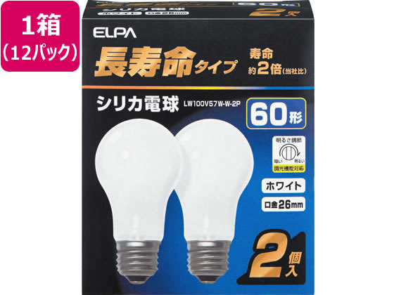朝日電器 長寿命シリカ電球 60W形 2個×12パック(24個)