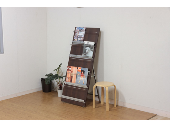 不二貿易 ウッドマガジンラック デコール 5段 ワイド 82310が19,492円