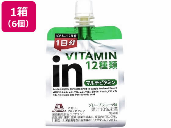 森永製菓 inゼリー マルチビタミン 180g×6袋 森永製菓 inゼリー マルチビタミン 180g×6袋