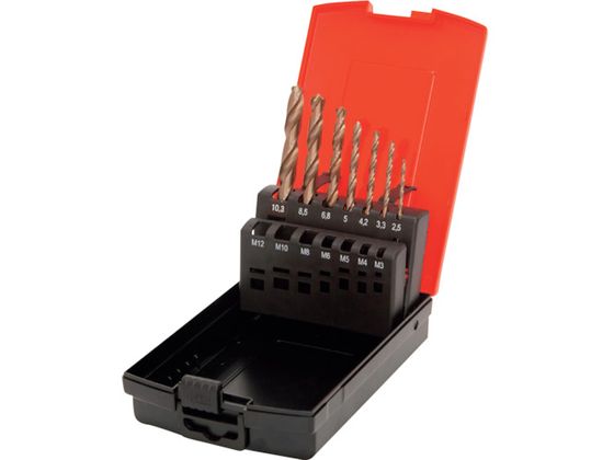 BIC TOOL 鉄工用月光ドリル タップ下穴7本入りセット SG-7P BIC TOOL 鉄工用月光ドリル タップ下穴7本入りセット SG-7P
