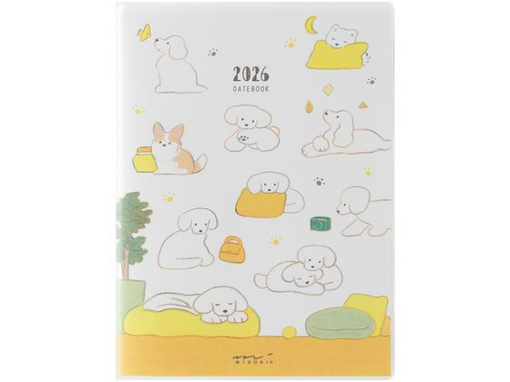 ミドリ ポケットダイアリー A6 イヌ柄 22366006 ミドリ ポケットダイアリー A6 イヌ柄 22366006