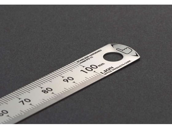 ライオン事務器 ステンレス定規 10cm PS-10 271-54が315円 通販
