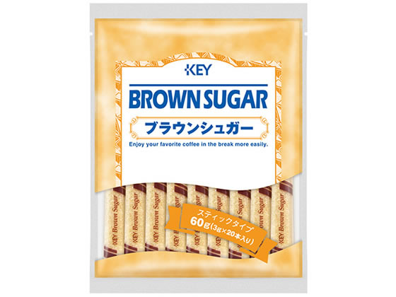 キーコーヒー スティックブラウンシュガー 3g×20本 キーコーヒー スティックブラウンシュガー 3g×20本