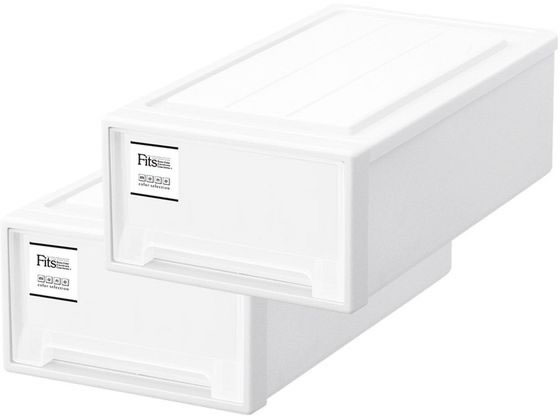 天馬 Fits フィッツケース クローゼット S-30 ホワイト 奥行53cm 2個