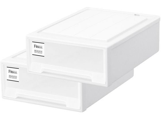 天馬 Fits フィッツケース クローゼット S-53 ホワイト 奥行53cm 2個