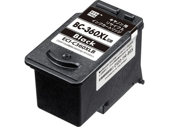 エコリカ キヤノン用 リサイクルインク ブラック BC-360XL エコリカ キヤノン用 リサイクルインク ブラック BC-360XL
