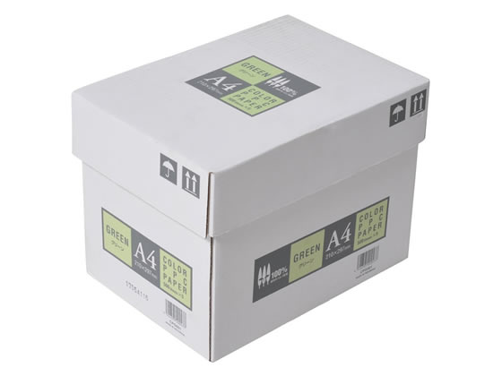 APPJ カラーコピー用紙 グリーン A4 500枚×5冊 CPG001