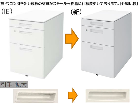 コクヨ インベントデスク モバイルワゴン 3段 ホワイト TKG-V3SAWN3が