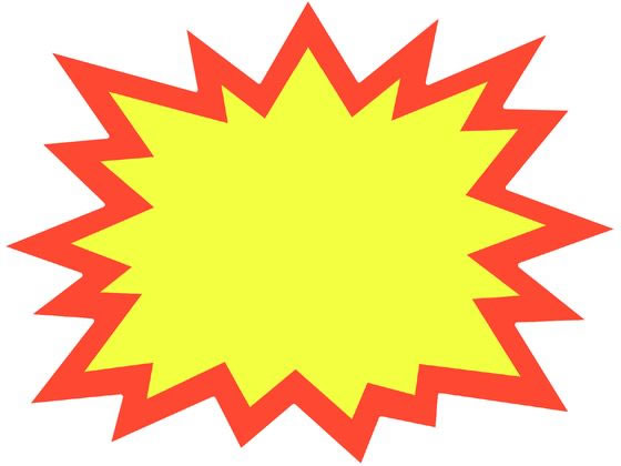 ササガワ 手書きPOP用カード 爆発型 無地 5枚入 13-4200