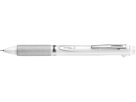 ぺんてる エナージェル 3色ボールペン 0.5mm ホワイト XBLC35W