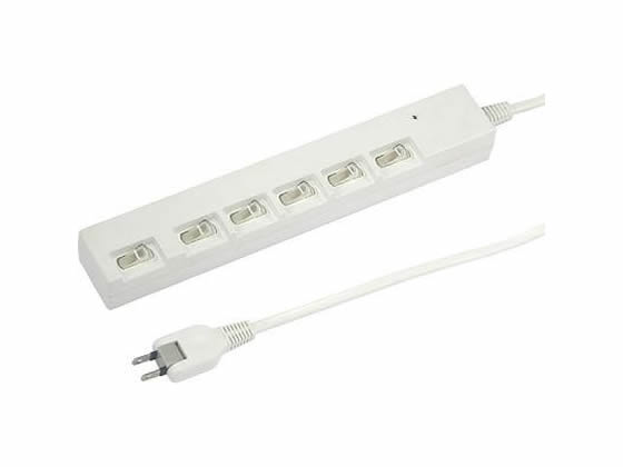 ヤザワ 横差し個別スイッチ付節電タップ6個口2m Y02YBKS662WH ヤザワ 横差し個別スイッチ付節電タップ6個口2m Y02YBKS662WH