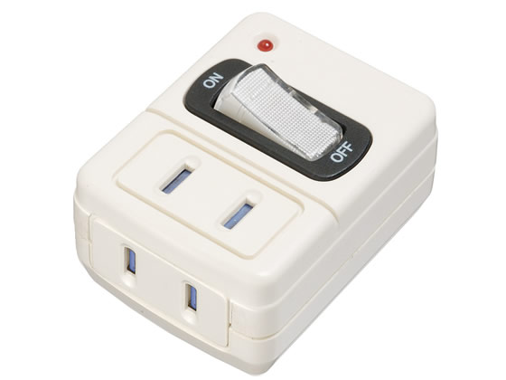 ヤザワ 雷サージ付省エネタップ 2個口 白 Y02FUSK210WH