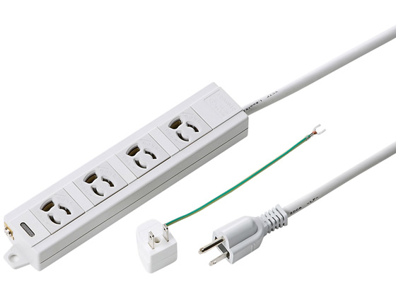 サンワサプライ 電源タップ 3P・4個口 5m TAP-MG341N2-5 サンワサプライ 電源タップ 3P・4個口 5m TAP-MG341N2-5