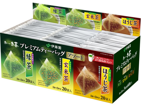 伊藤園 お〜いお茶プレミアムティーバッグ アソート 60袋 伊藤園 お〜いお茶プレミアムティーバッグ アソート 60袋