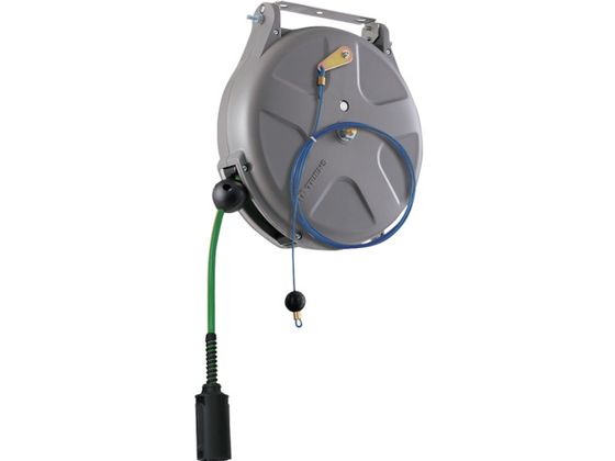 TRIENS 導電エアーホースリール ブレーキ式 内径6.5×外径10mm ホース全長10m グレー SHS-210EFA TRIENS 導電エアーホースリール ブレーキ式 内径6.5×外径10mm ホース全長10m グレー SHS-210EFA