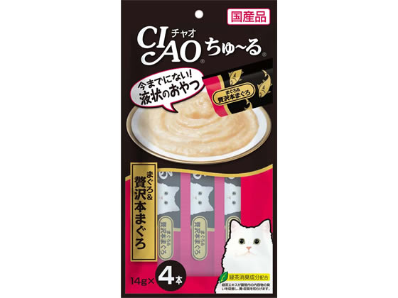 いなば CIAO ちゅーる まぐろ&贅沢本まぐろ 14g×4本 いなば CIAO ちゅーる まぐろ&贅沢本まぐろ 14g×4本