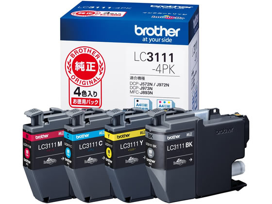 ブラザー インクカートリッジ 4色パック LC3111-4PK ブラザー インクカートリッジ 4色パック LC3111-4PK