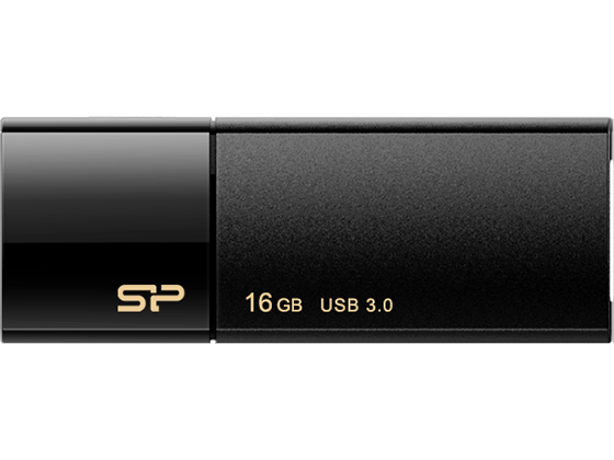 シリコンパワー USB3.0 スライド式USBメモリ 16GB ブラック
