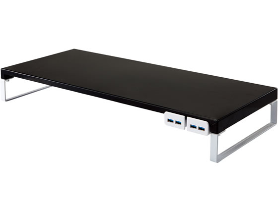 リヒトラブ 机上台 幅590mm USB3.0ハブ付 黒 A7334-24 リヒトラブ 机上台 幅590mm USB3.0ハブ付 黒 A7334-24