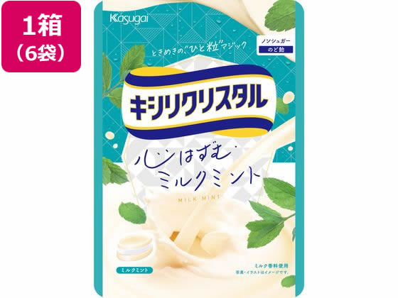 春日井 キシリクリスタル ミルクミントのど飴 71g×6袋 春日井 キシリクリスタル ミルクミントのど飴 71g×6袋